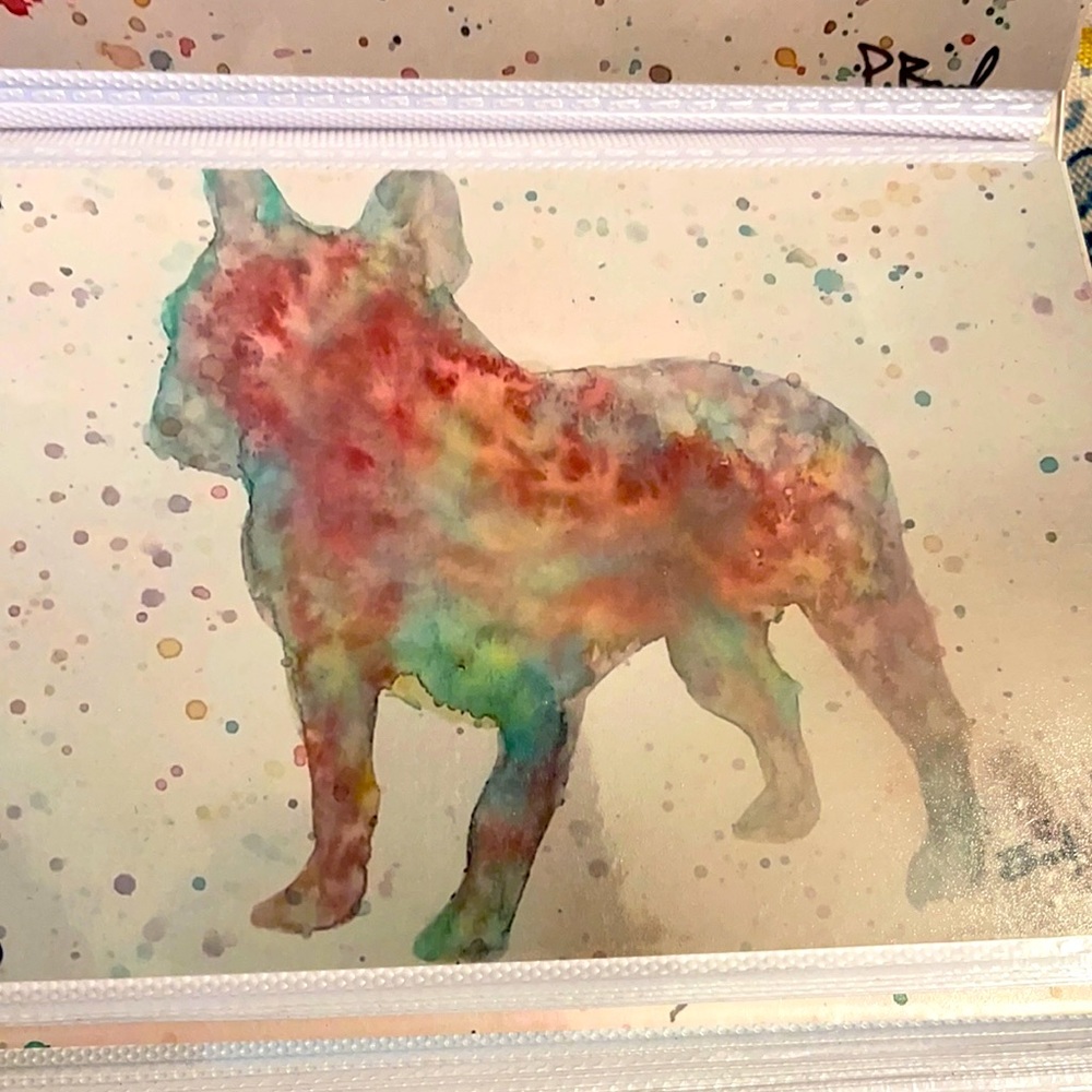 Frenchie Watercolor Painting